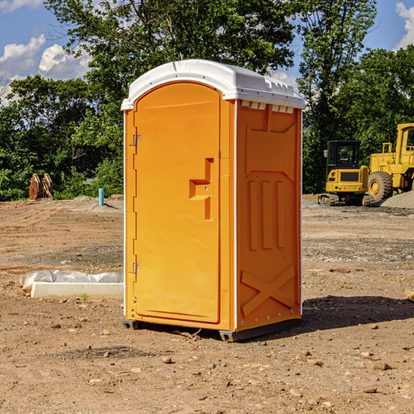 how often are the porta potties cleaned and serviced during a rental period in Johannesburg California